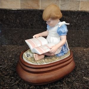 Willits galleries girl reading book musical figuri